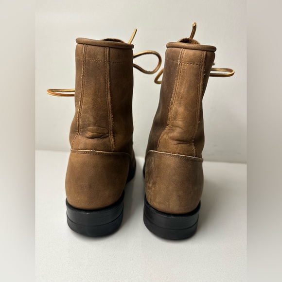 Justin L575 Western Lacer Ladies Women Brown Leather Lace Boot Womens Size 6 B - Picture 4 of 8